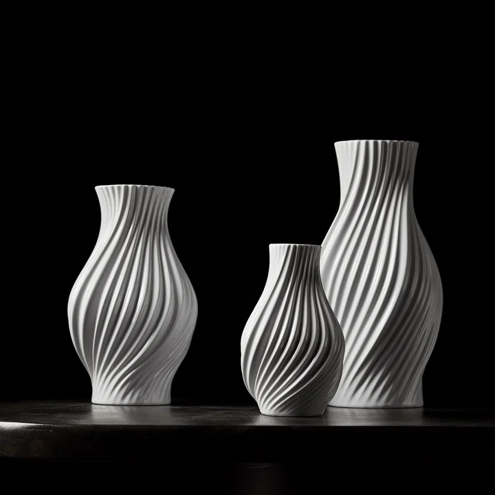 Lyngby Porcelæn - Twist Vase, weiss