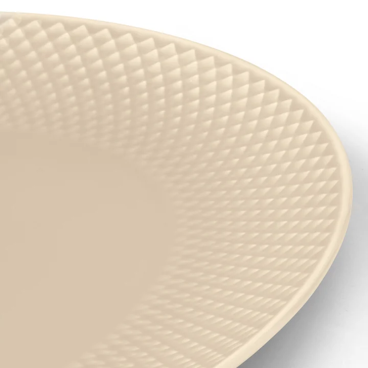 Lyngby Porcelæn - Rhombe Earth Servierplatte oval, marble