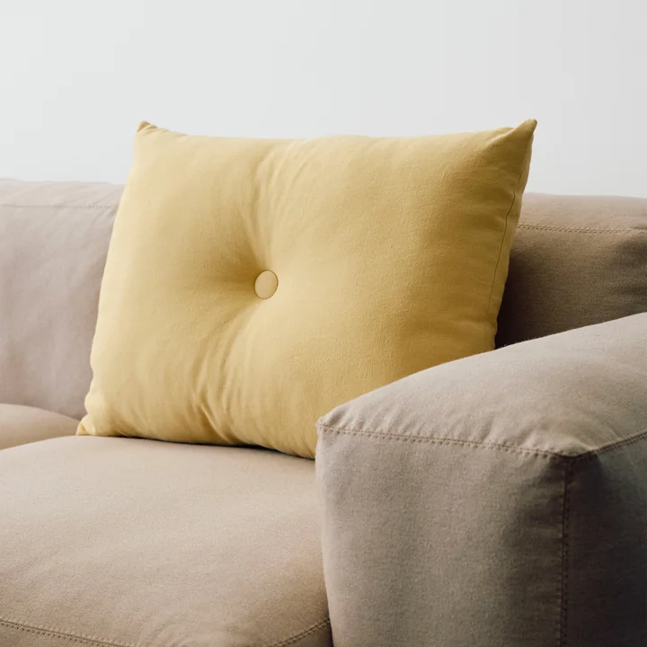 HAY - Dot Kissen Linen, 45 x 60 cm, soft yellow