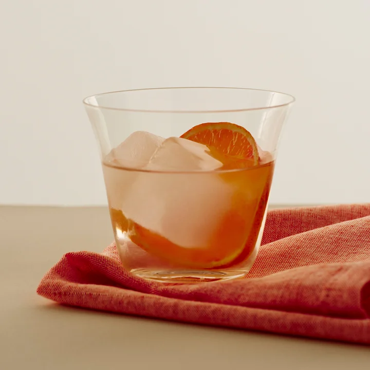 HAY - Curve Glas Tumbler, small, klar und Tavolo Serviette