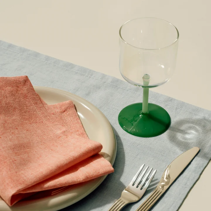 HAY - Tint Weinglas, klar / jade light green / jade dark green