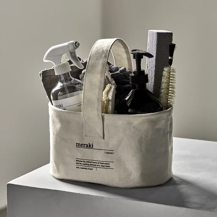 Meraki - Clean Korb, 25 x 16.5 cm, weiss