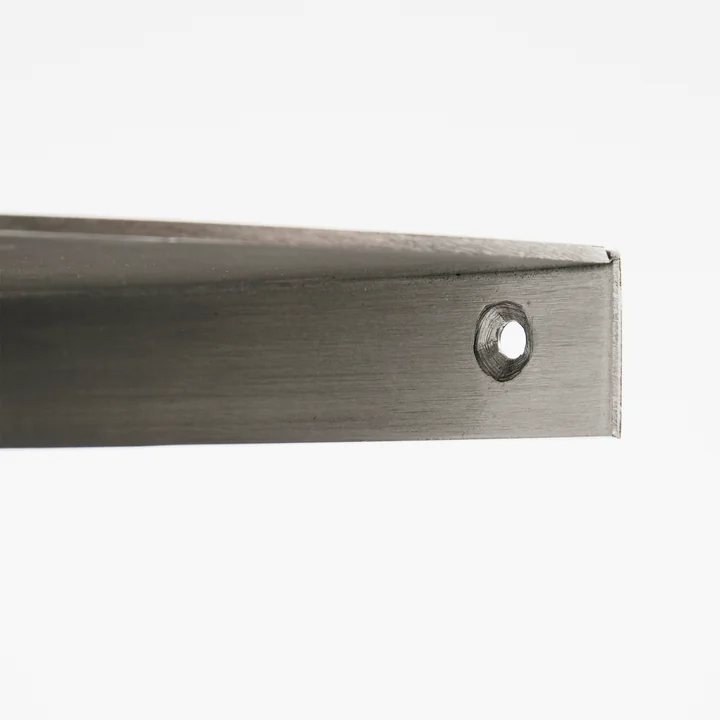 House Doctor - Mega Beistelltisch, H 18 cm, gebürstetes Silber-Finish