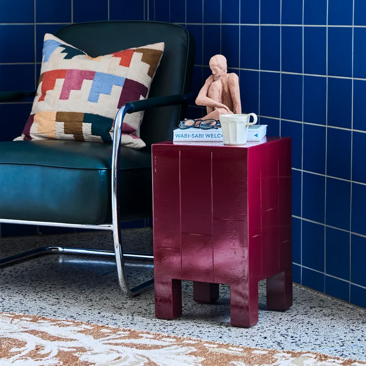 House Doctor - Brick Beistelltisch, H 50,5 cm, rot