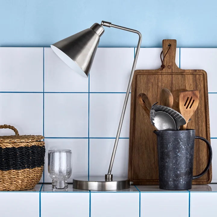 House Doctor - Game Tischleuchte, silber-finish gebürstet