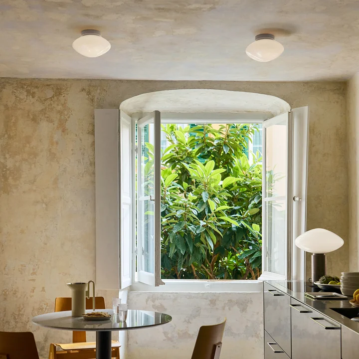 &Tradition - Mist AP22 Deckenleuchte / Wandleuchte, Ø 25 cm, matt weiss