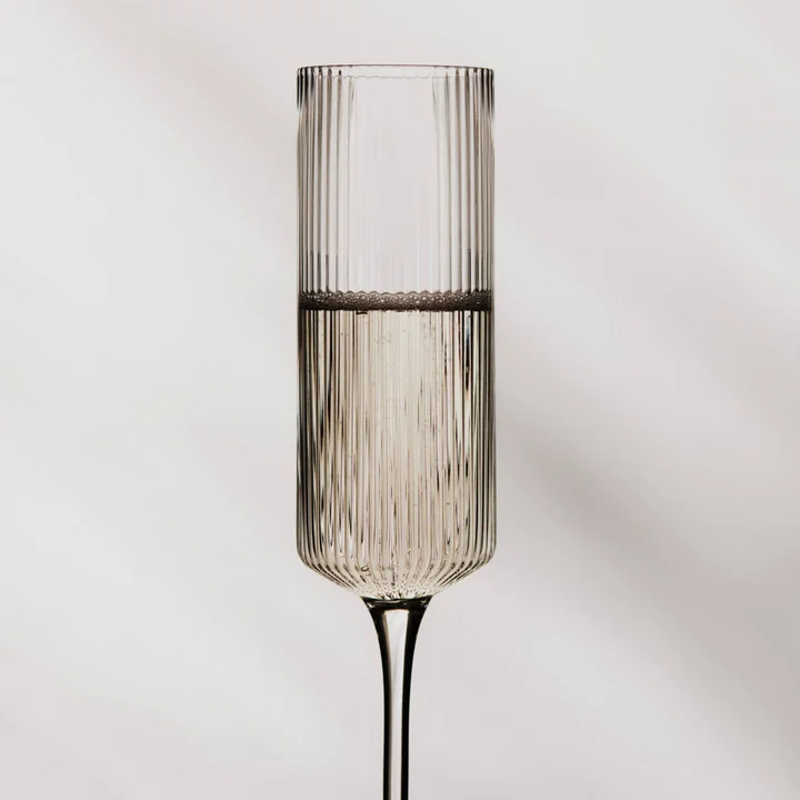 Ferm Living - Ripple Champagnerflöte, klar