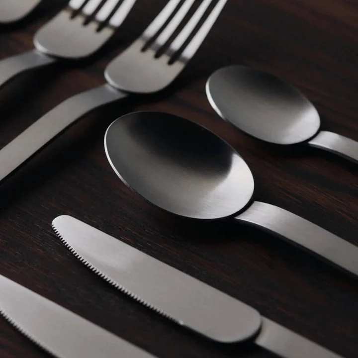 Ferm Living - Stelo Besteckset, Edelstahl gebürstet (4-teilig)