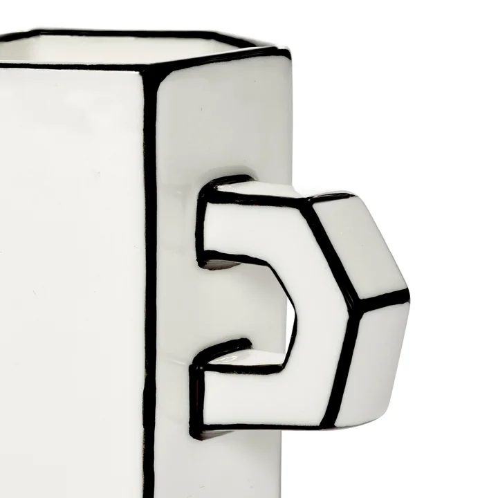 Serax - Carte Blanche Double Espressotasse, weiss / schwarz