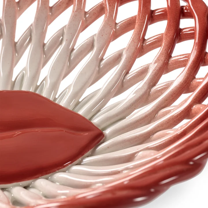 Serax - Salvador Korb, rot / weiss