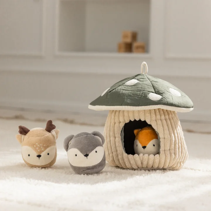 Sebra - Aktivitätsspielzeug Versteckspiel, Pilz, mehrfarbig