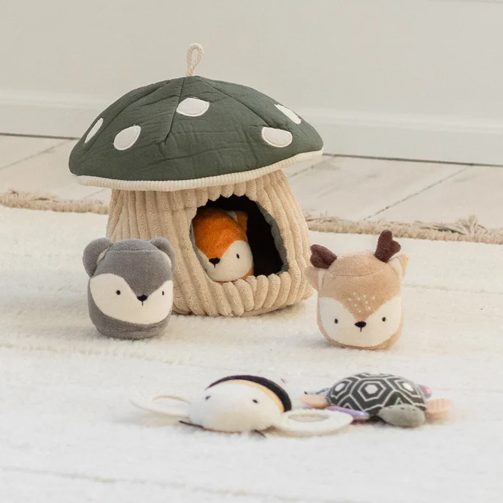 Sebra - Aktivitätsspielzeug Versteckspiel, Pilz, mehrfarbig