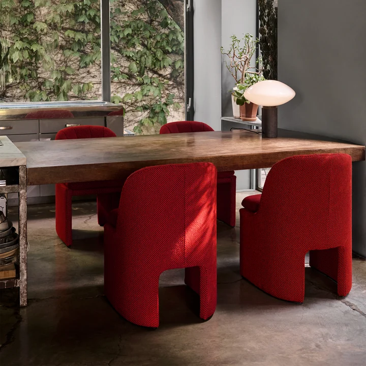 &Tradition - Loafer SC106 Dining Chair, rot (Stoff Kvadrat Sisu 0655)
