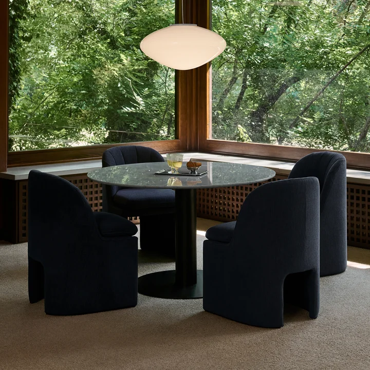 &Tradition - Loafer SC106 Dining Chair, grau (Stoff Kvadrat Cifrado 0771)