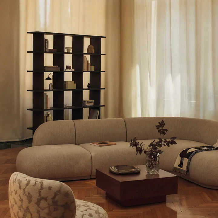 Ferm Living - Kona Bücherregal 3 x 6, 170 x 210 cm, Eiche dunkel gebeizt