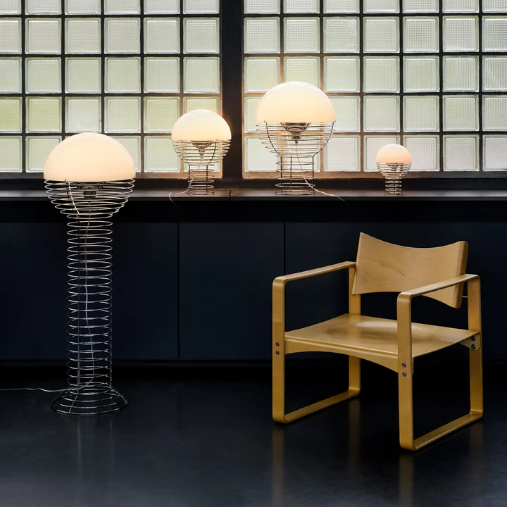 Verpan - Wire LED Leuchten, Chrom / weiss