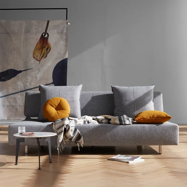 Innovation Living - Long Horn Deluxe Excess Schlafsofa, 210 x 114 cm, grau (565 Twist Granite)