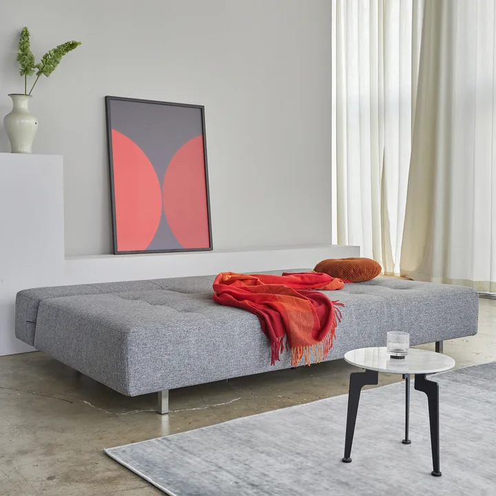 Innovation Living - Long Horn Deluxe Excess Schlafsofa, 210 x 114 cm, grau (565 Twist Granite)