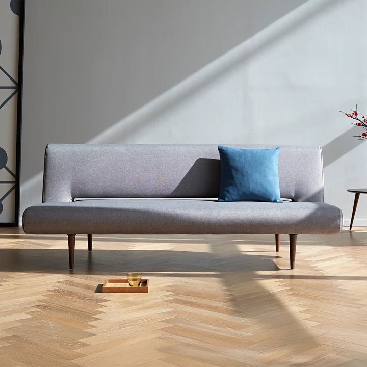 Innovation Living - Unfurl Schlafsofa, 200 x 95 cm hellgrau (217 Flashtex)