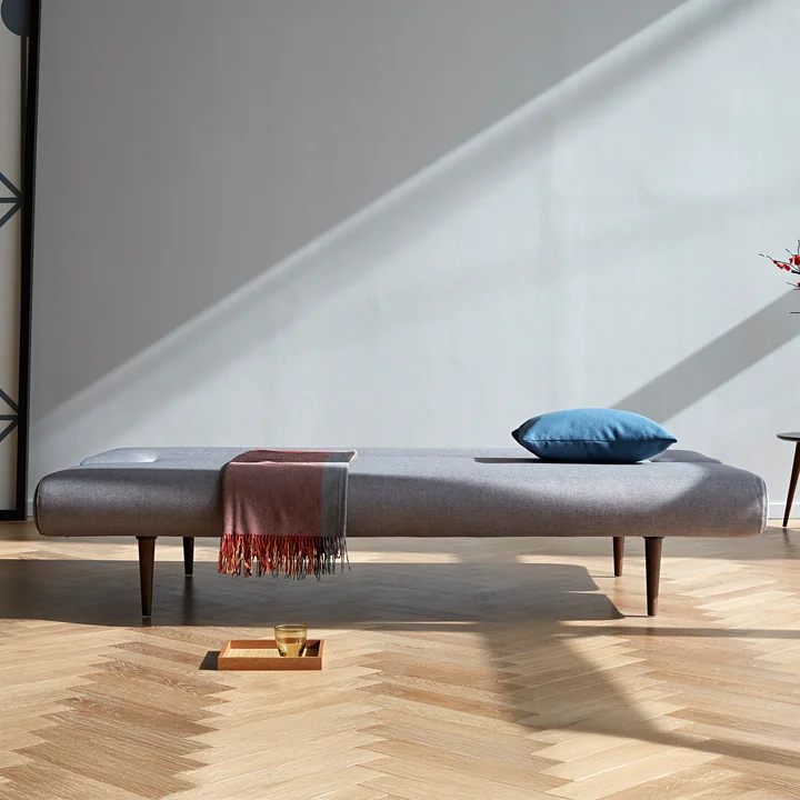 Innovation Living - Unfurl Schlafsofa, 200 x 95 cm hellgrau (217 Flashtex)