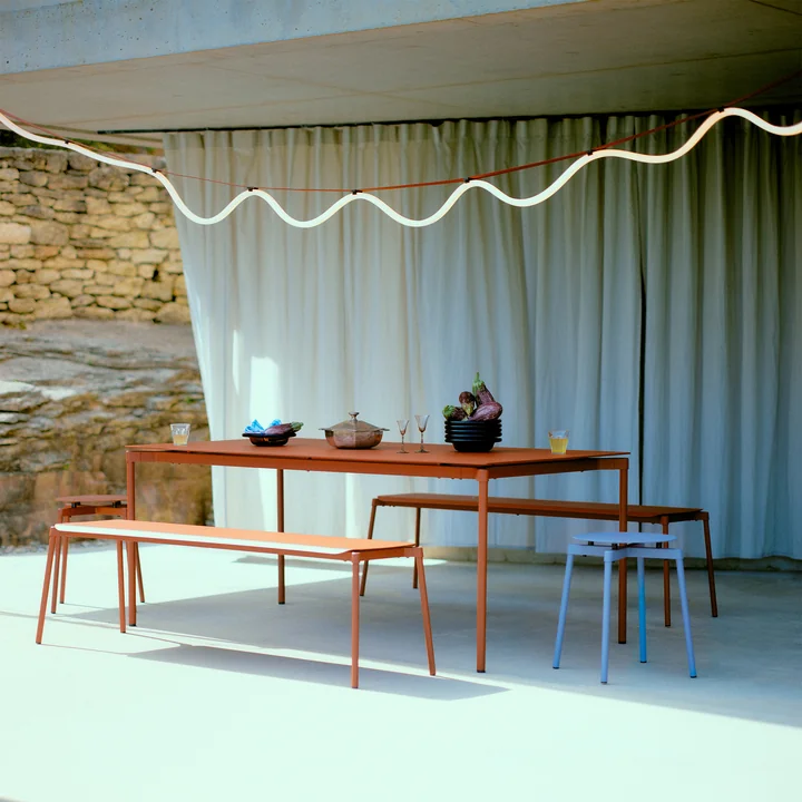 Petite Friture - Spline LED Pendelleuchte, 450 cm, braun / orange