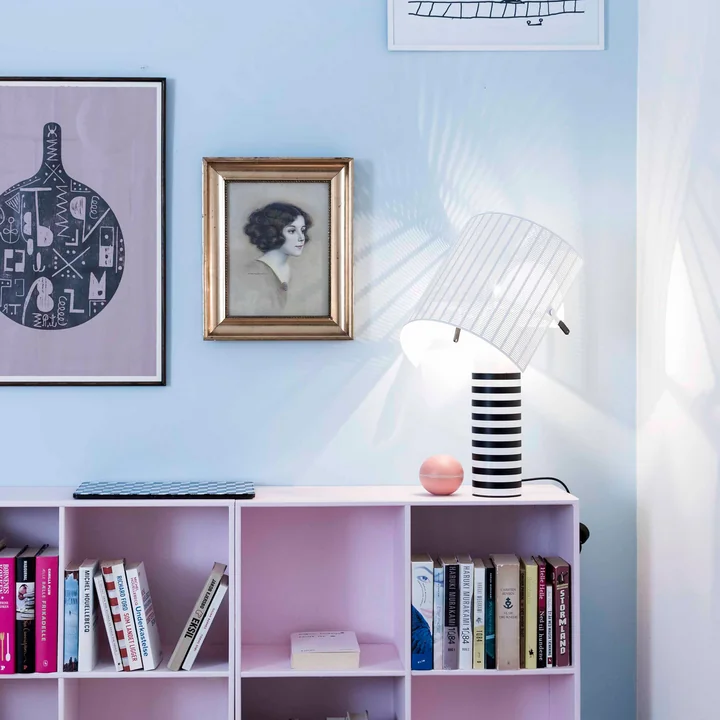 Shogun Tavolo Tischleuchte, weiss / schwarz von Artemide