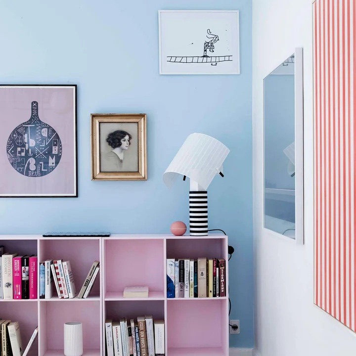 Shogun Tavolo Tischleuchte, weiss / schwarz von Artemide