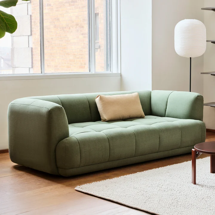 HAY - Quilton 2-Sitzer Sofa, grün (Linara 100)