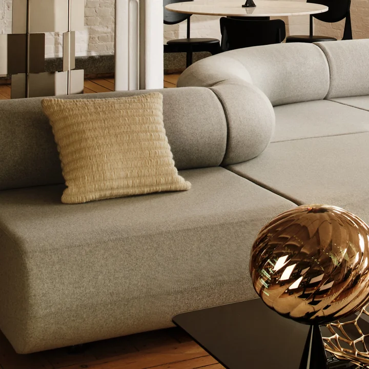 Tom Dixon - Ridge Kissen, 45 x 45 cm, natur