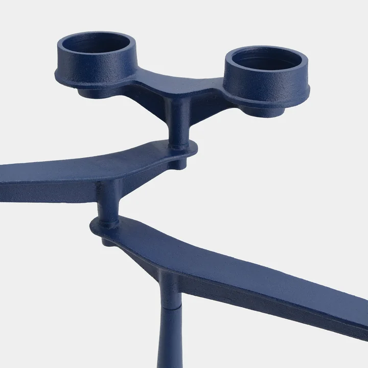 Tom Dixon - Spin Tisch-Kerzenständer Mini, blau