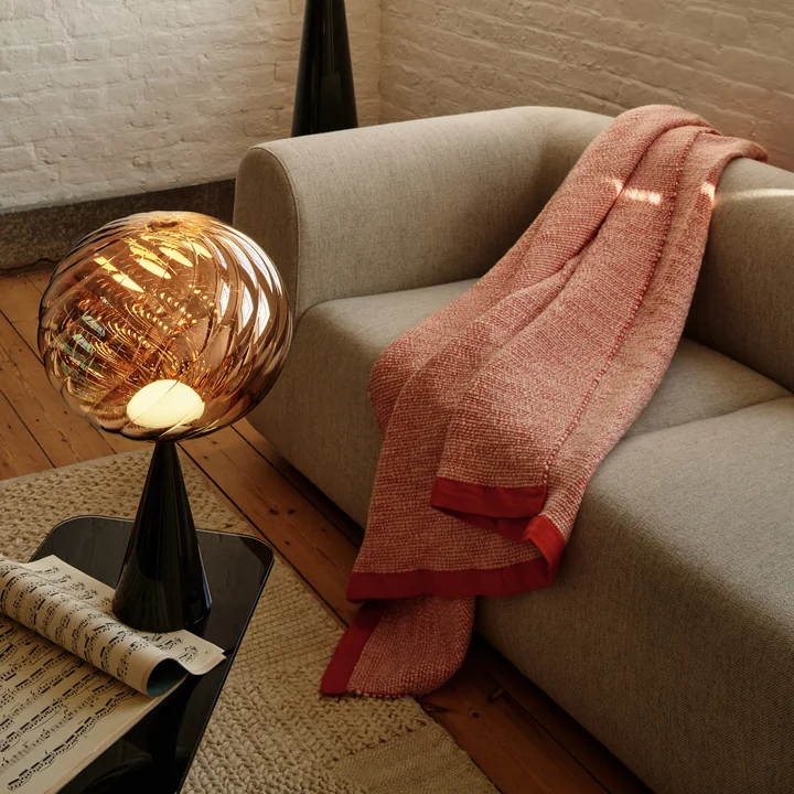 Tom Dixon - Thread Decke, 140 x 180 cm, orange / weiss