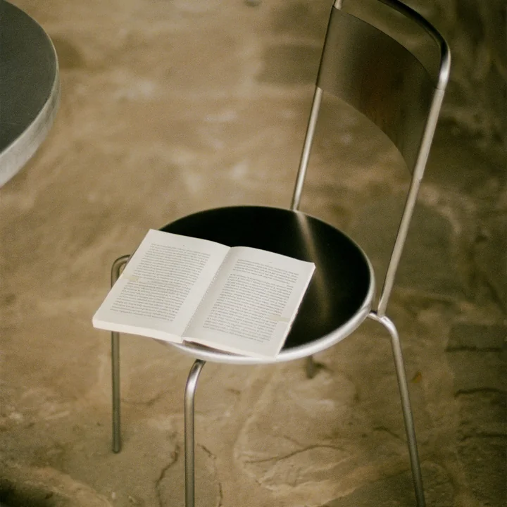 Frama - Petit Rond Stuhl, Edelstahl gebürstet