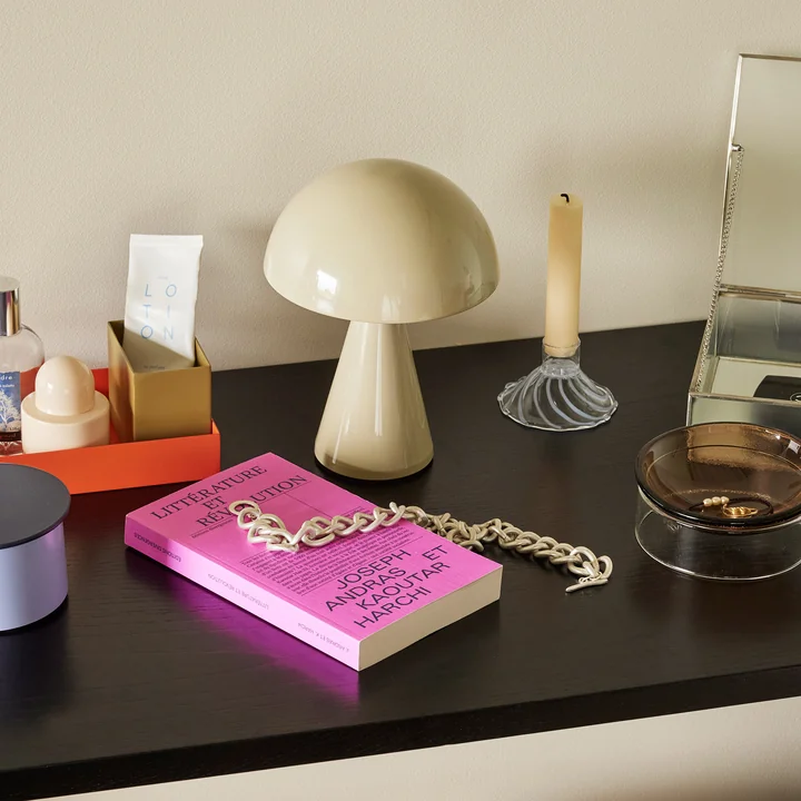 Hübsch Interior - Mush Akku-Tischleuchte, Mini, sand