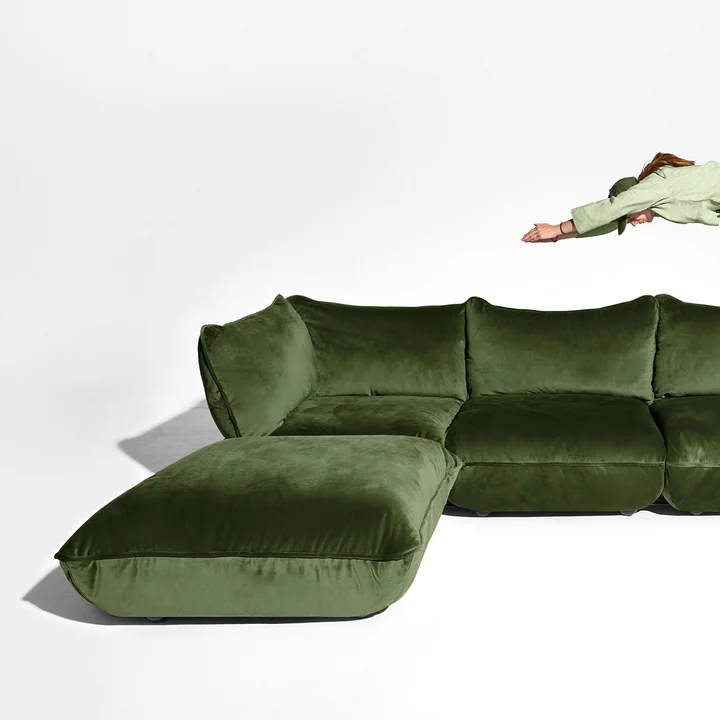 Fatboy - Sumo Sofa, deep green (Samt)