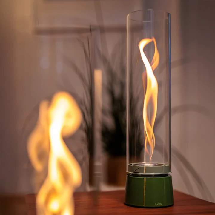 höfats - Spin air Tischfeuer 900, Emaille grün