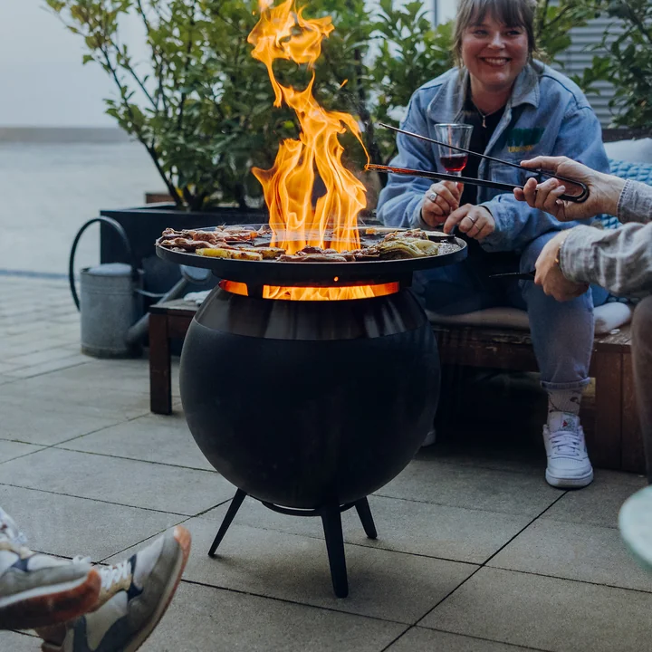 höfats - Moon 45 Plancha-Grillset niedrig, all black