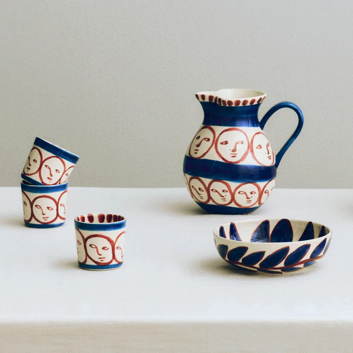 HAY - La Pittura Krug, 2 l und Tasse, 240 ml, la faccia