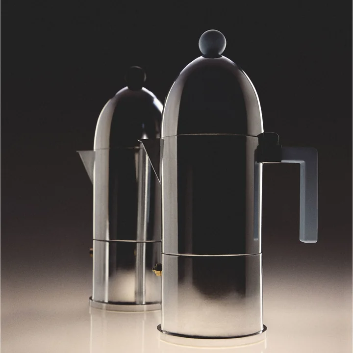 A di Alessi - La Cupola Espressomaschine 9095, Induktion, 30 cl, hellblau