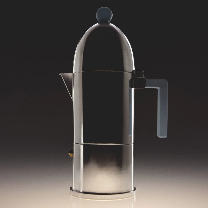 A di Alessi - La Cupola Espressomaschine 9095, Induktion, 30 cl, hellblau