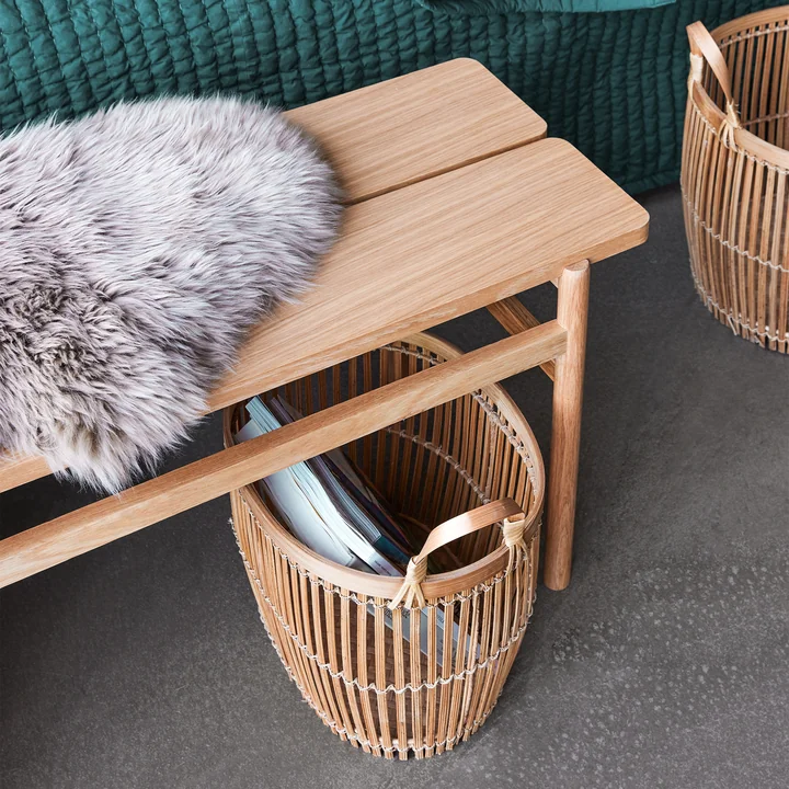 Hübsch Interior - Split Couchtisch, 120 x H 45 cm, Eiche natur