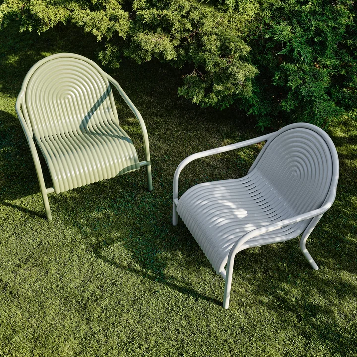 Tom Dixon - Groove Lounge Chair, moosgrün und putty