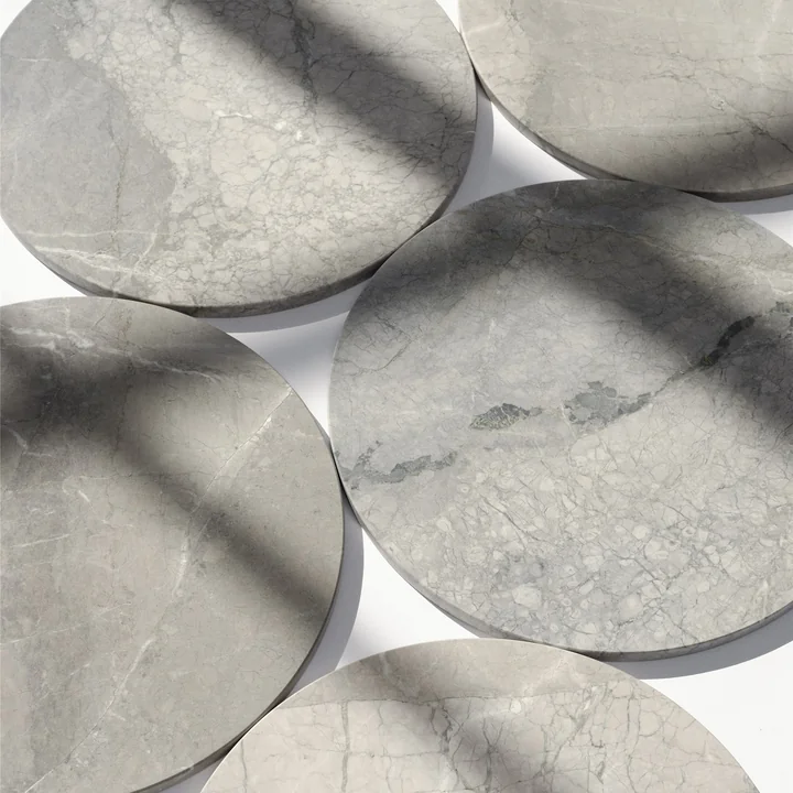 Muuto - Midst Tischplatten, Marmor grau