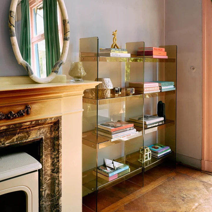 HKliving - Regalsystem aus Acryl, H 160 cm, olivgrün