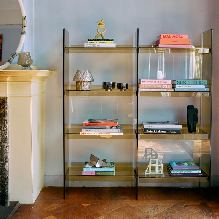 HKliving - Regalsystem aus Acryl, H 160 cm, olivgrün