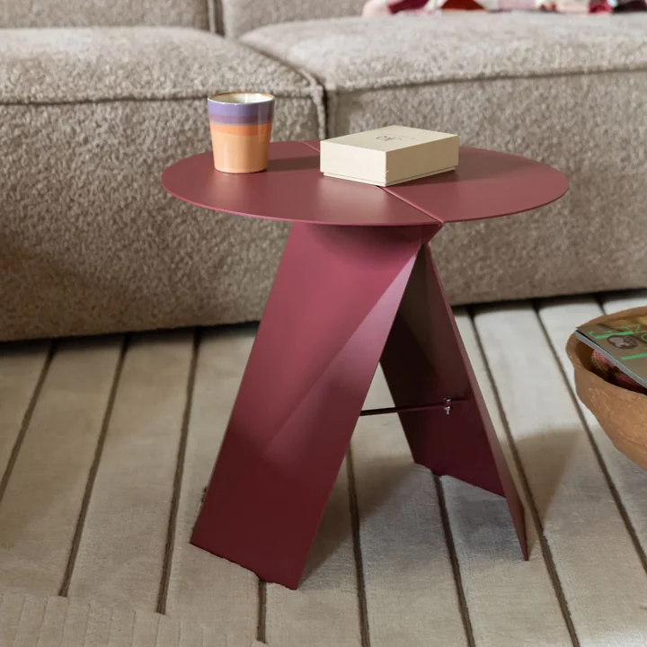 Zuiver - Foldy Beistelltisch, klappbar, marsala red