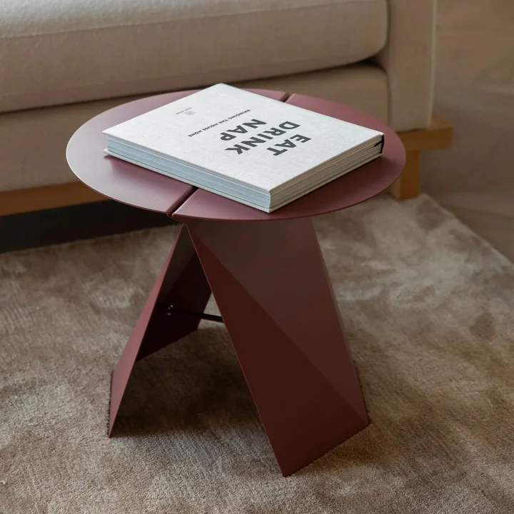 Zuiver - Foldy Beistelltisch, klappbar, marsala red