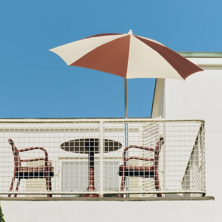 HAY - Terrazza Sonnenschirm, achteckig, Ø 200 cm, off-white / burgundy
