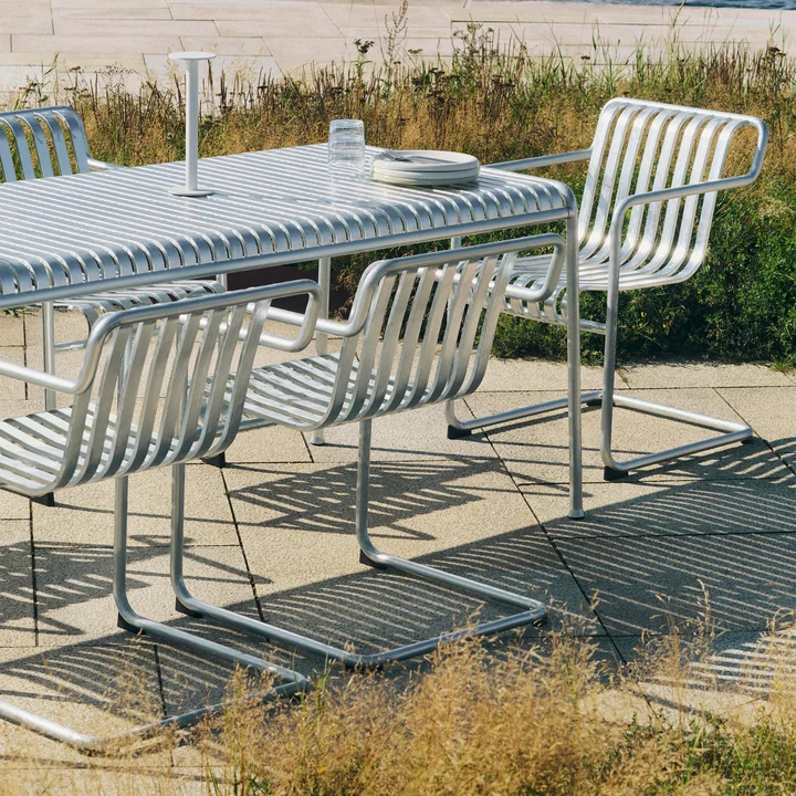 HAY - Palissade Tisch, rechteckig, 220 x 90 cm, hot galvanised