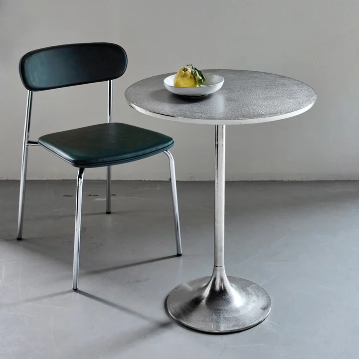 House Doctor - Pan Bistrotisch, H 75 x Ø 61 cm, silber