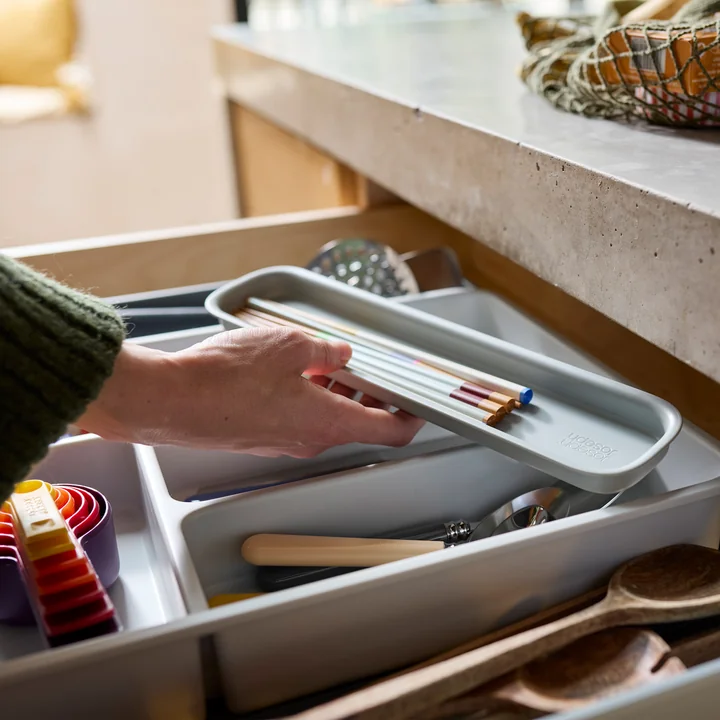 Joseph Joseph - DrawerStore Ausziehbarer Organizer (8-Fächer), light stone